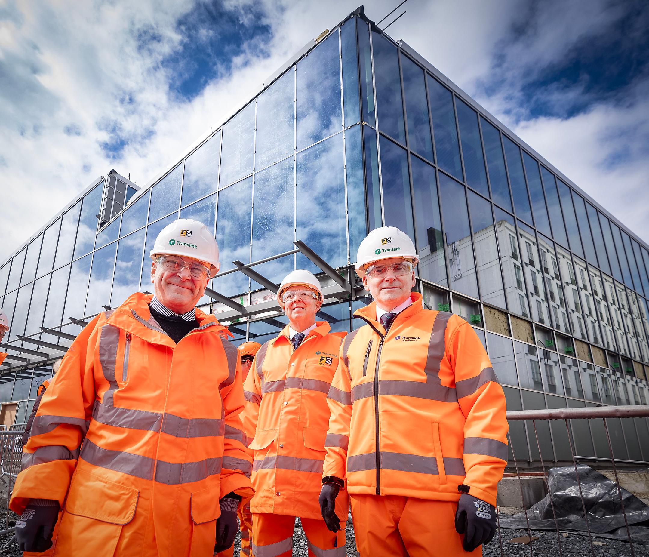 Peter Hendy (left) said Belfast Grand Central Station `significantly regenerate` the city.