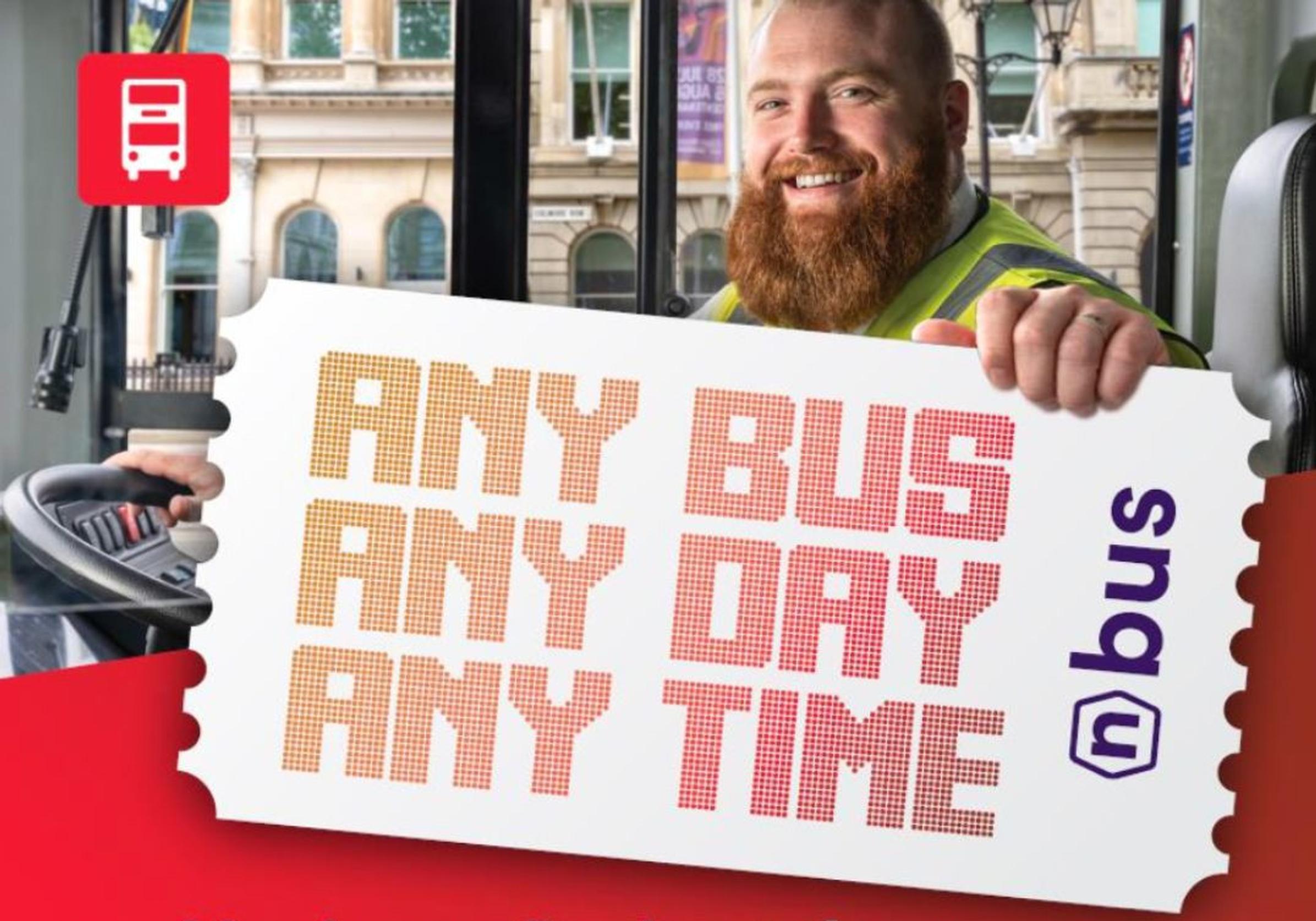 The nbus day ticket will rise by 30p to £4.80