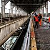 Officials explore emergency vehicle lane on Anglesey Britannia Bridge rail deck