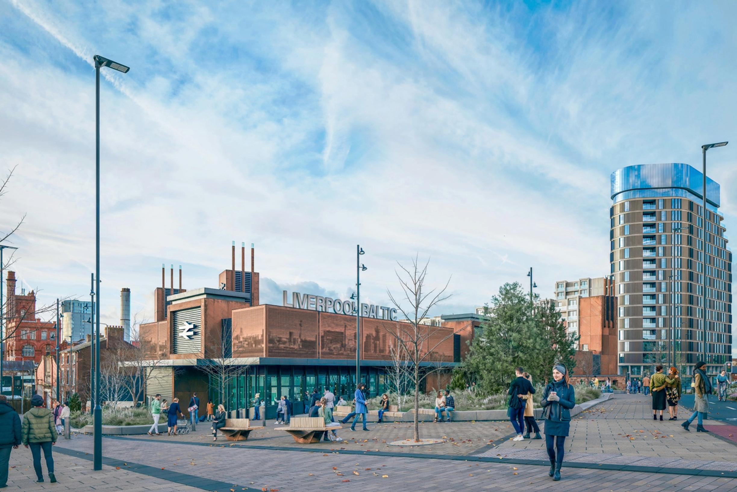 Artist`s impression of Liverpool Baltic station due to open in 2027