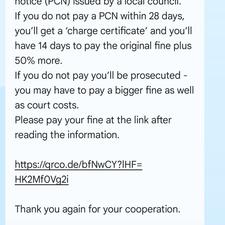DVSA issues warning about parking fine scam text messages
