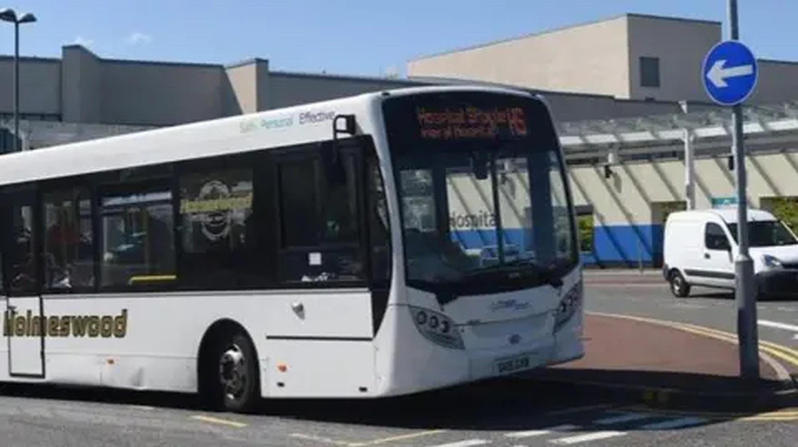 The shuttle bus runs between Royal Blackburn Teaching Hospital and Burnley General Teaching Hospital