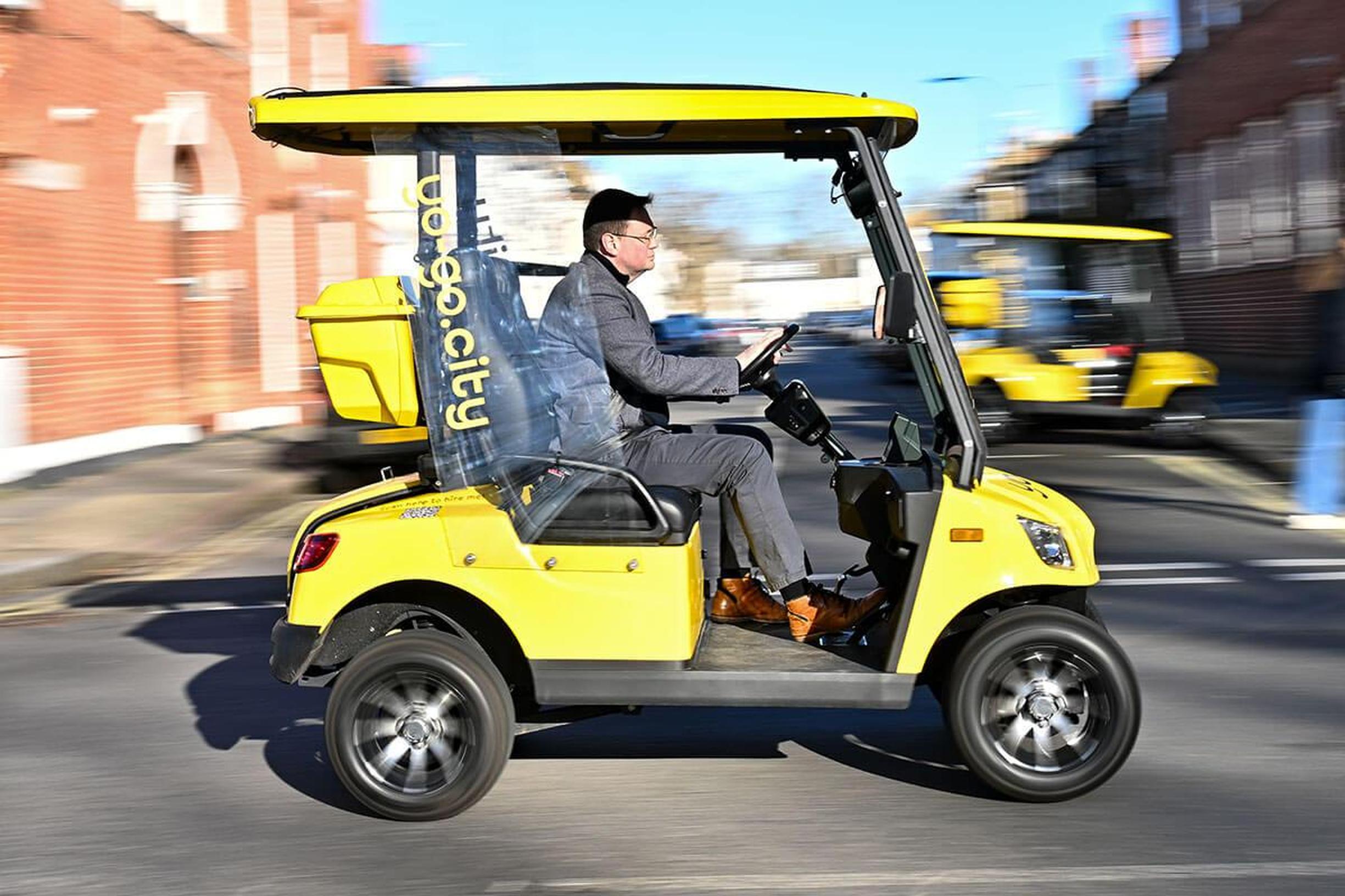 The Yo-Go electric buggies, which have a 30-mile range when fully charged, can be parked free of charge in any Hammersmith & Fulham controlled parking zone