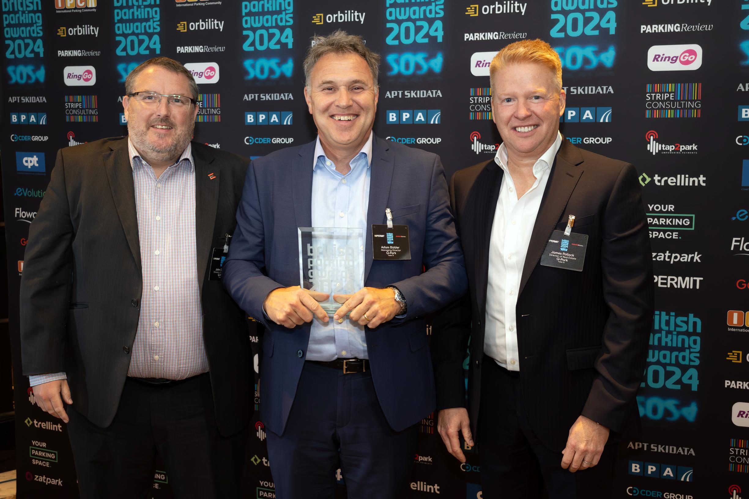 Q-Park’s John Denton, Adam Bidder and James Pollock