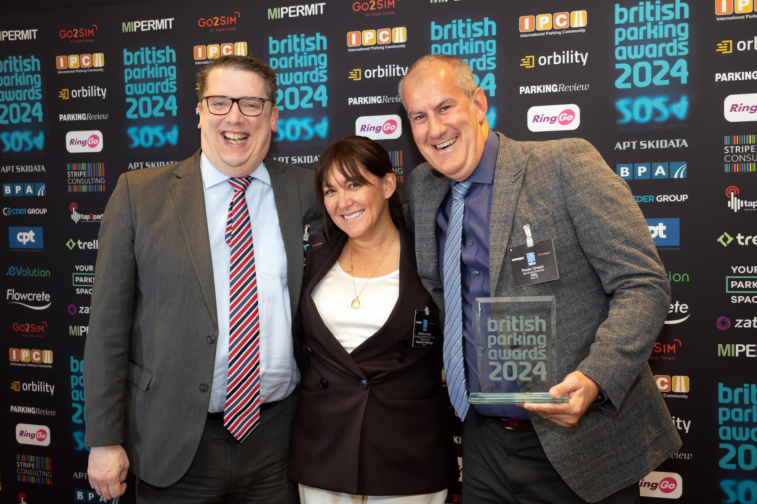 Westminster’s Jon Rowing with Marston’s Andrea Jenkins and Paolo Orezzi