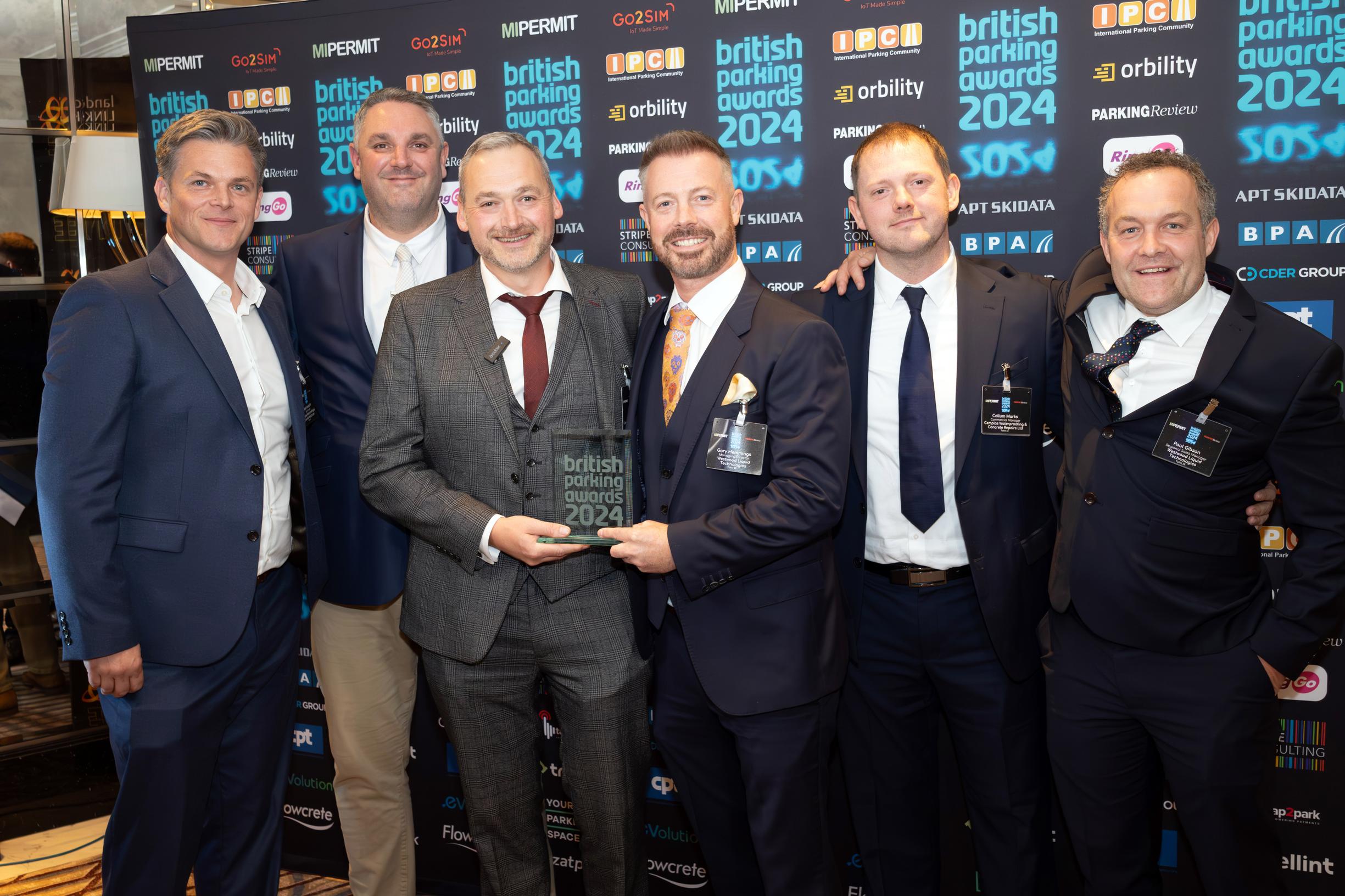 The Plaza MSCP renovation team receive their trophy