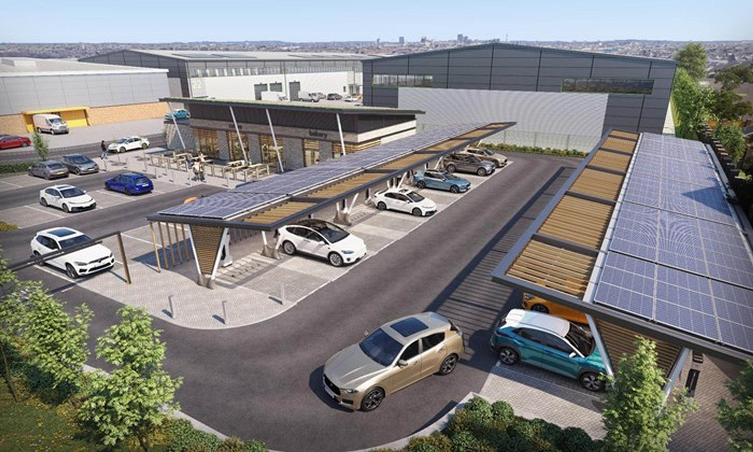 Artist’s impression of the electric vehicle charging station on Chester Road in Erdington