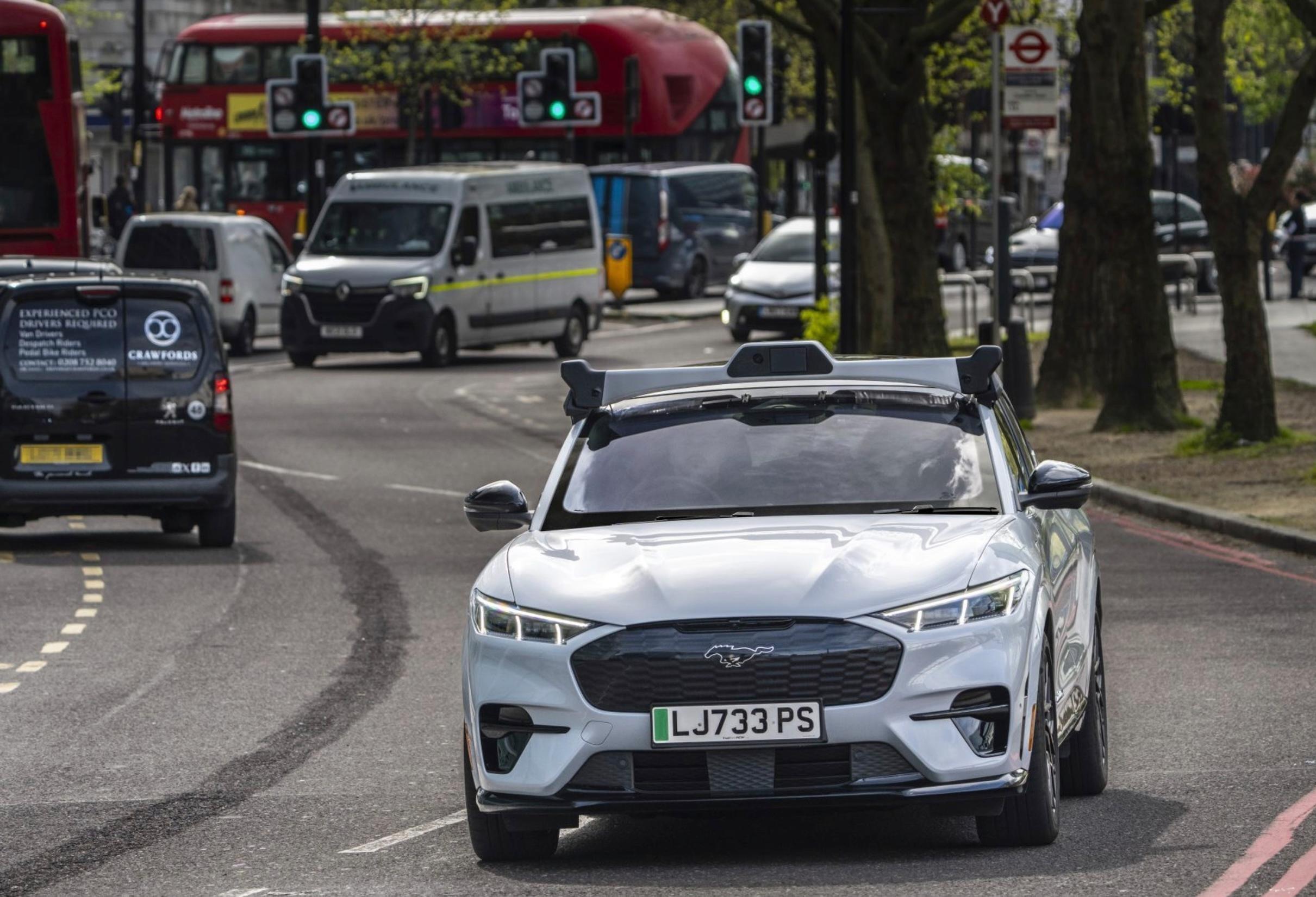 A Wayve autonomous vehicle in London