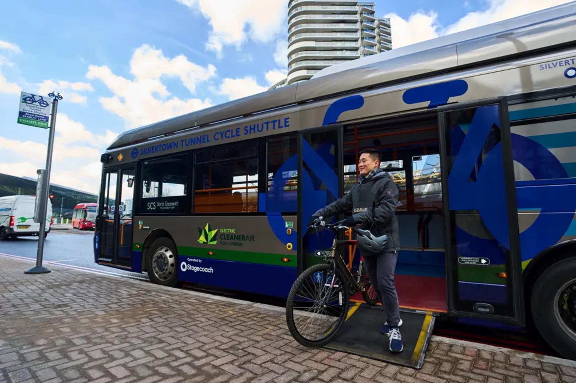 The Silvertown Cycle Shuttle service currently gets between 100 and 150 passengers a day, says TfL