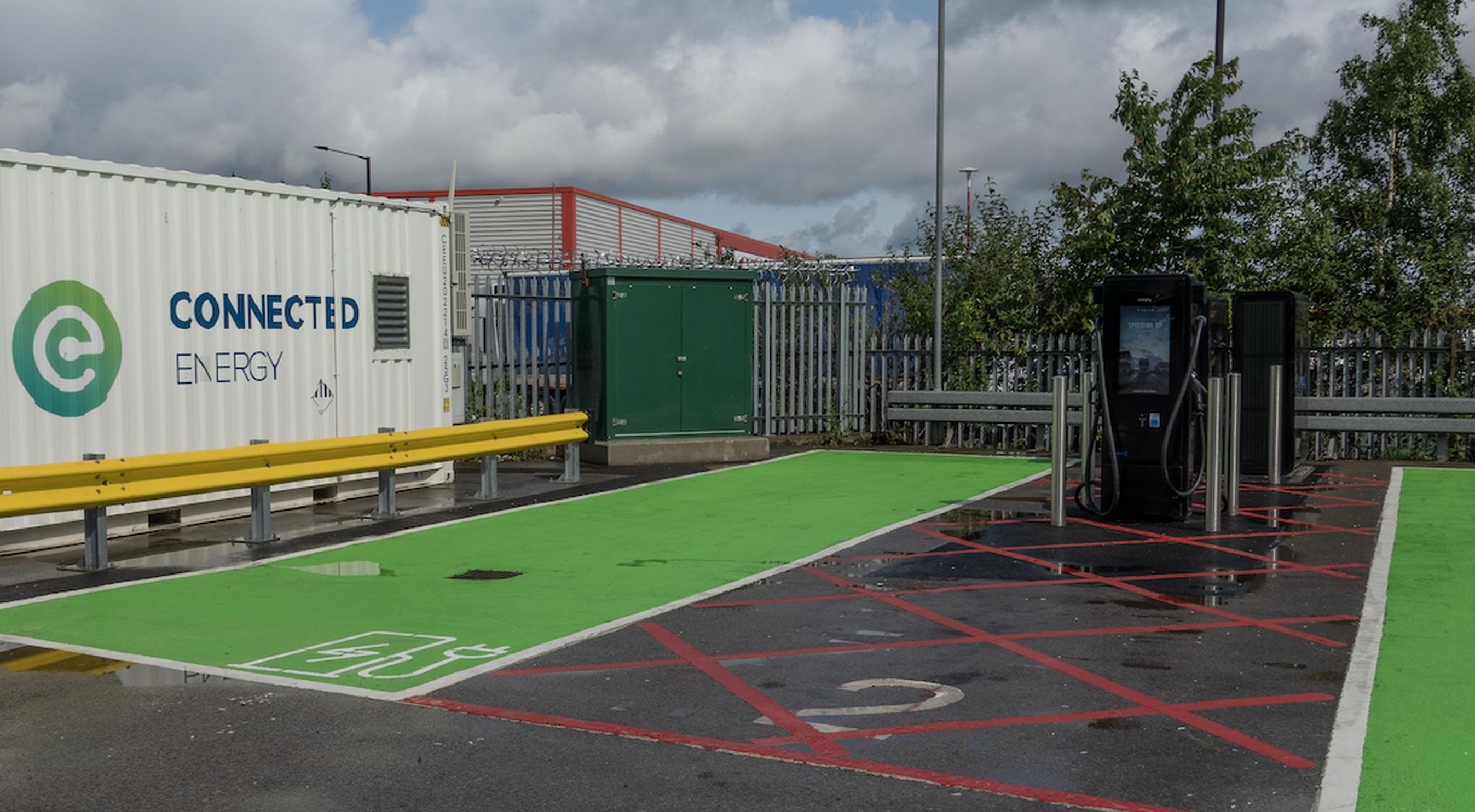 An Evolt charger and Connected Energy battery storage system