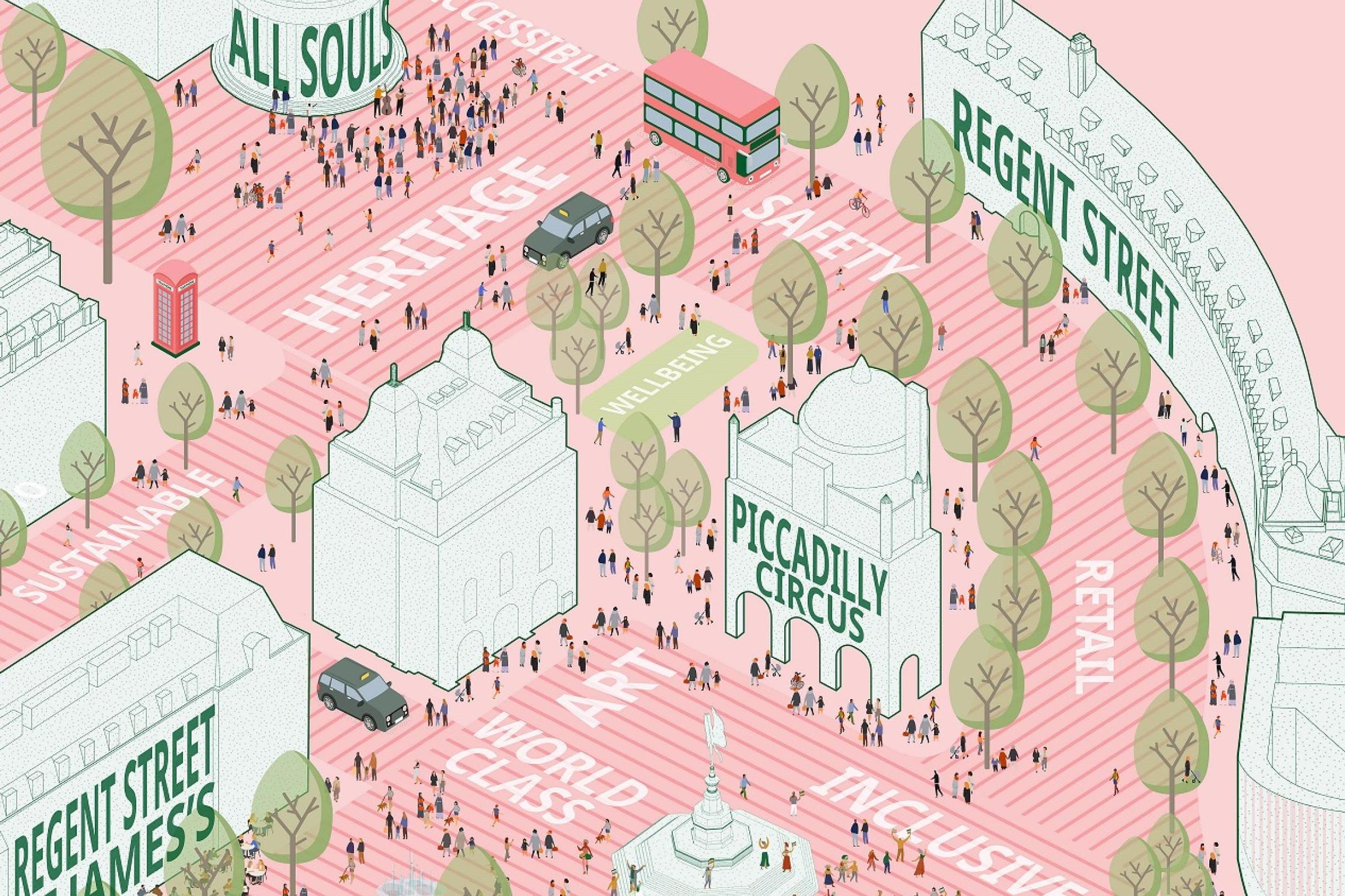 A vision for the future of Regent Street, Haymarket and Piccadilly Circus