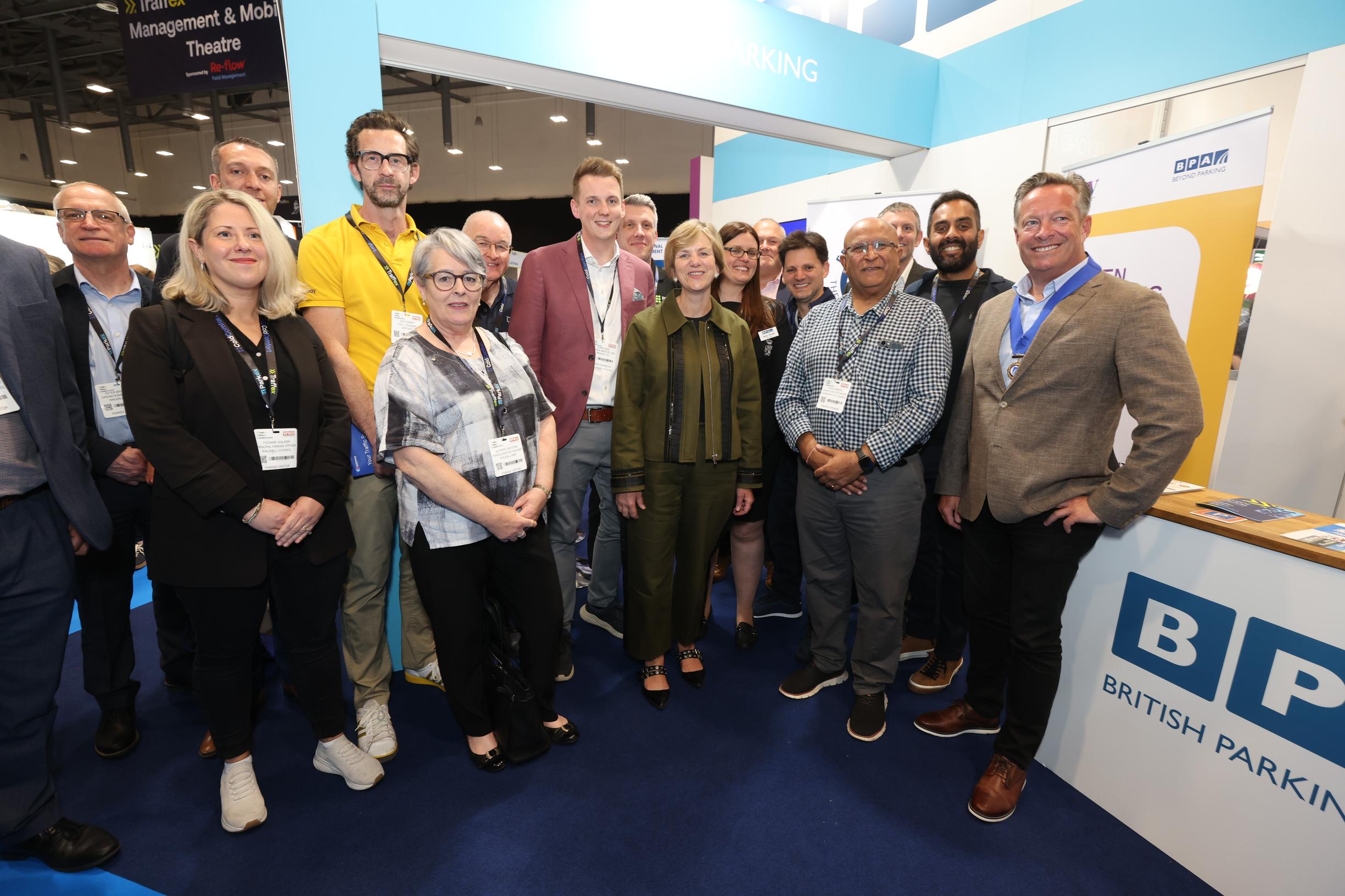 Lilian Greenwood with the NPP team at Parkex