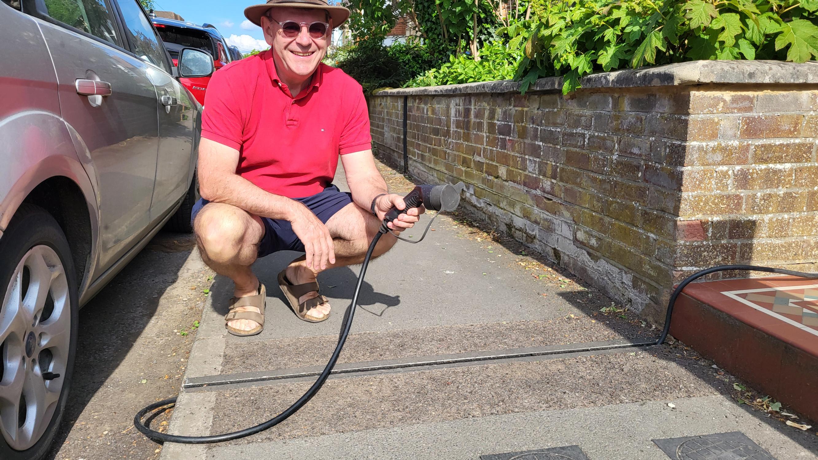 Guy Hargreaves with his gully channel charger