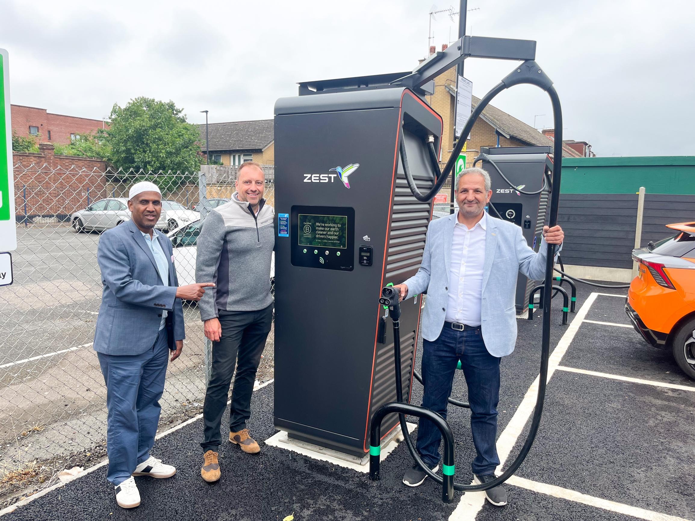 Cllr Abdul Abdullahi, Zest CEO Robin Heap and Cllr Sabri Ozaydin