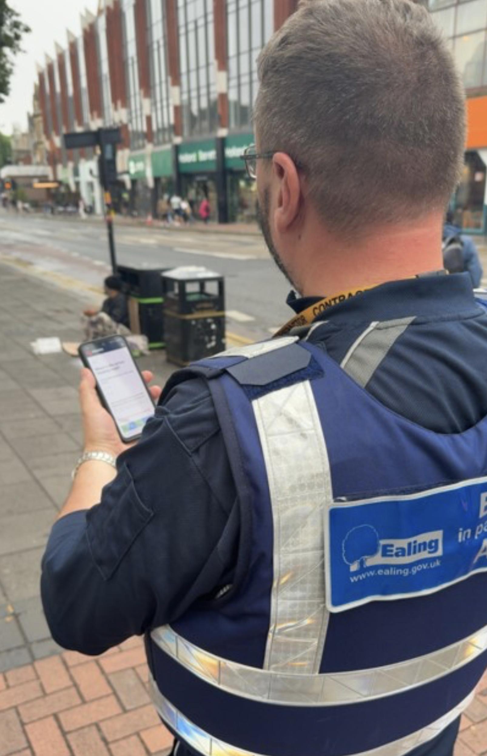 APCOA staff help homeless people in west London connect with support