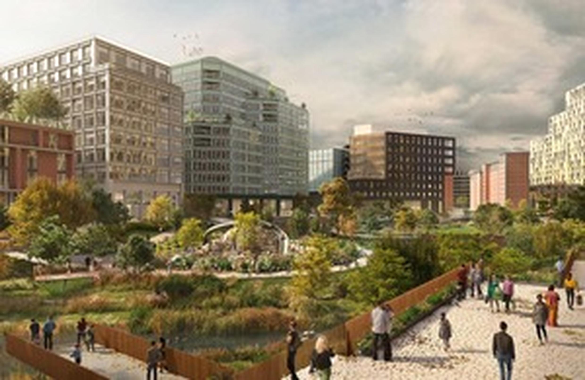 An artist’s impression of the Mayfield Regeneration Project in Manchester