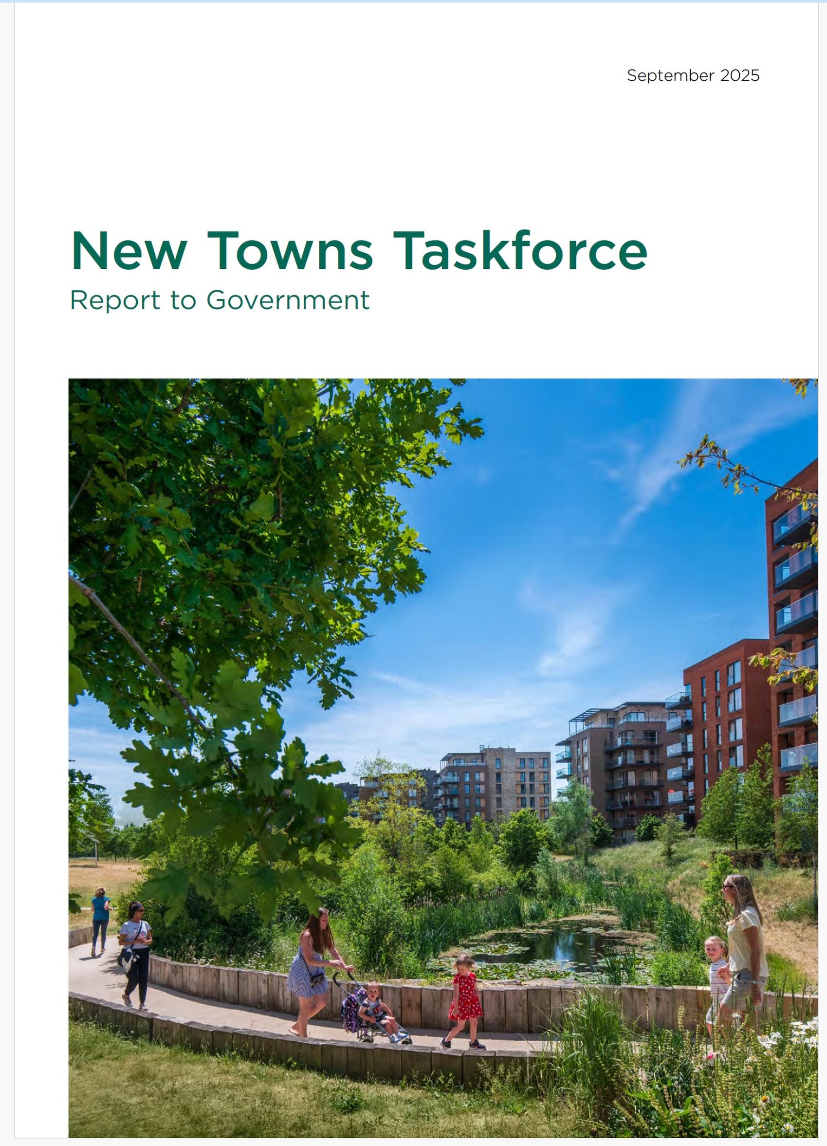 Taskforce sets out locations  and principles to guide New Town development