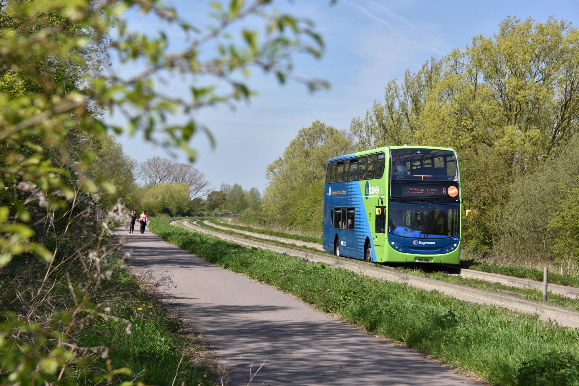 Cambridgeshire’s Guided Busway is the longest in the world, with two guided sections making up 16 miles of the route