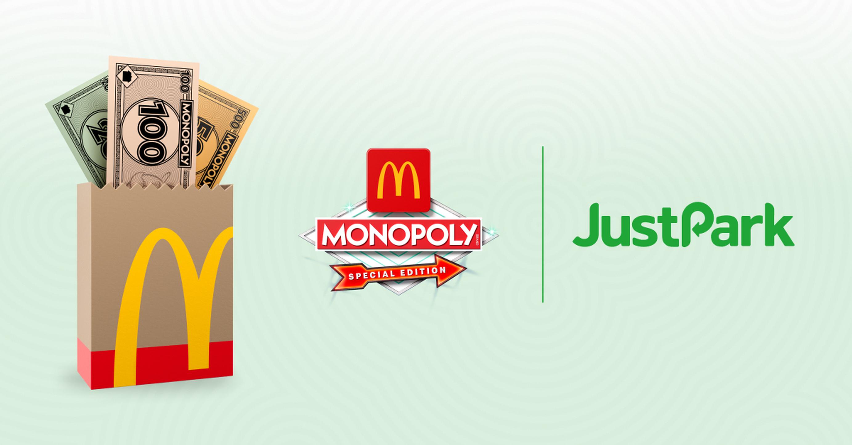 JustPark has joined the McDonald`s Monopoly promotion
