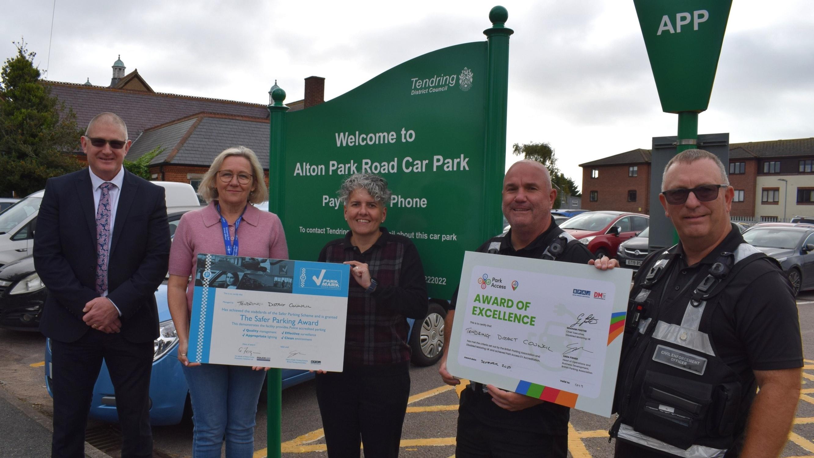 Tendring Council receives its Park Marks