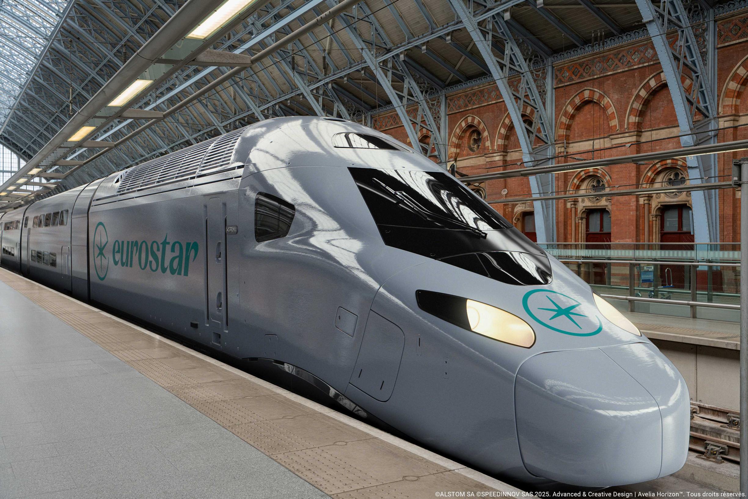 The Celestia double-deckers will have 20% extra seat capacity compared with existing Eurostar trains