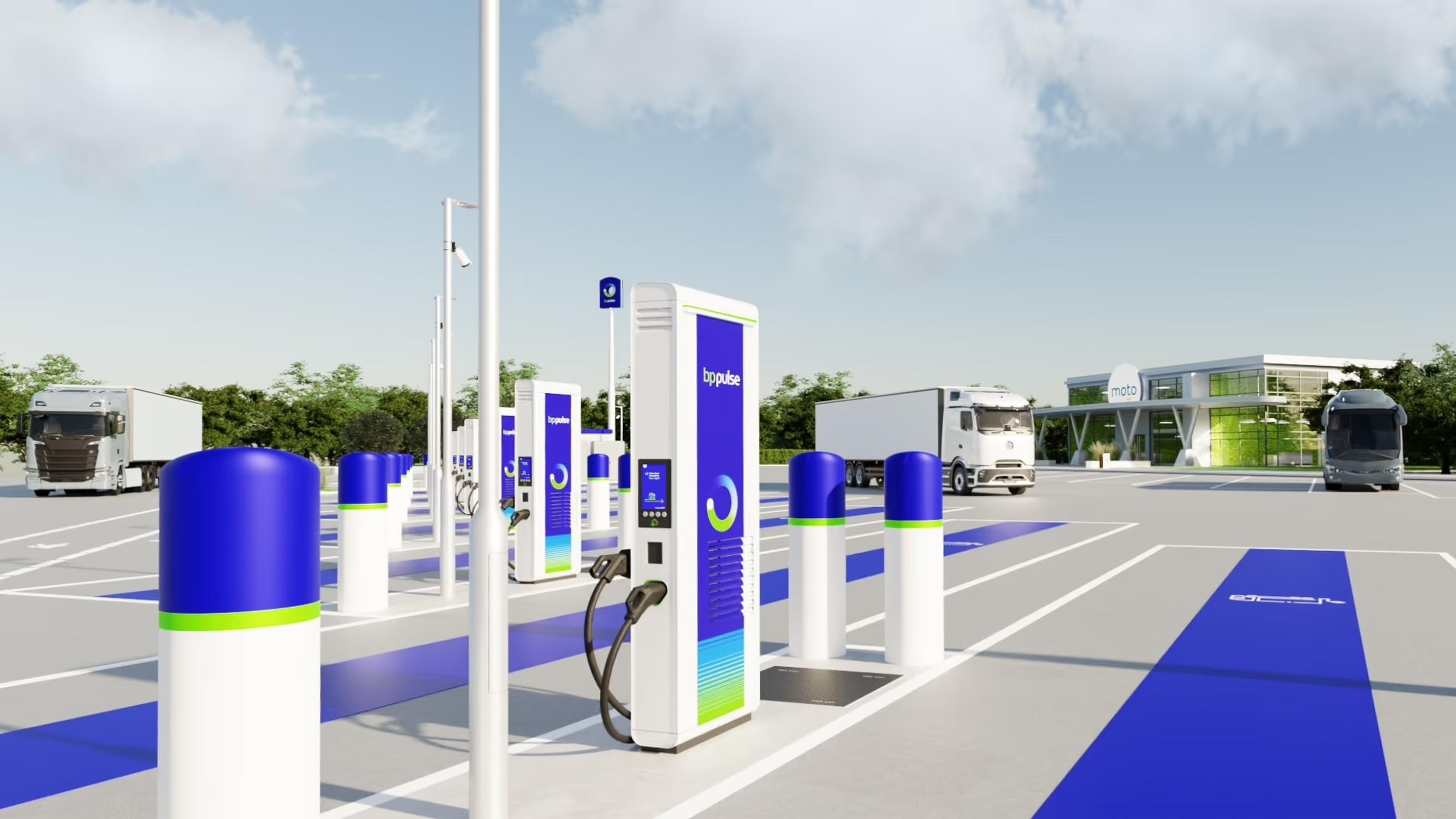 A BP Pulse hub at a Moto site