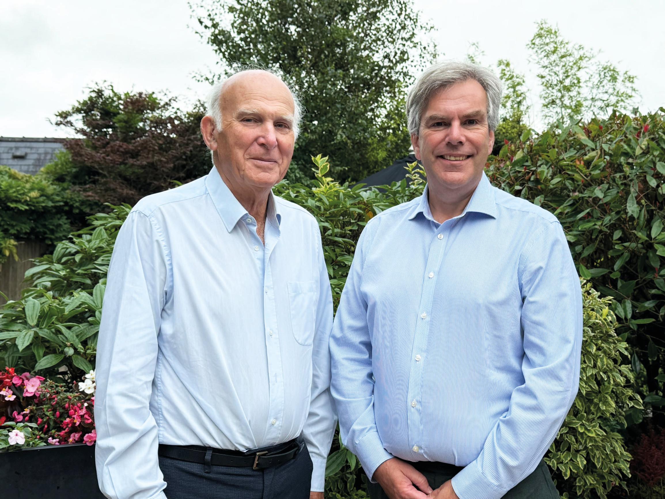 Sir Vince Cable and Michael Boxwell