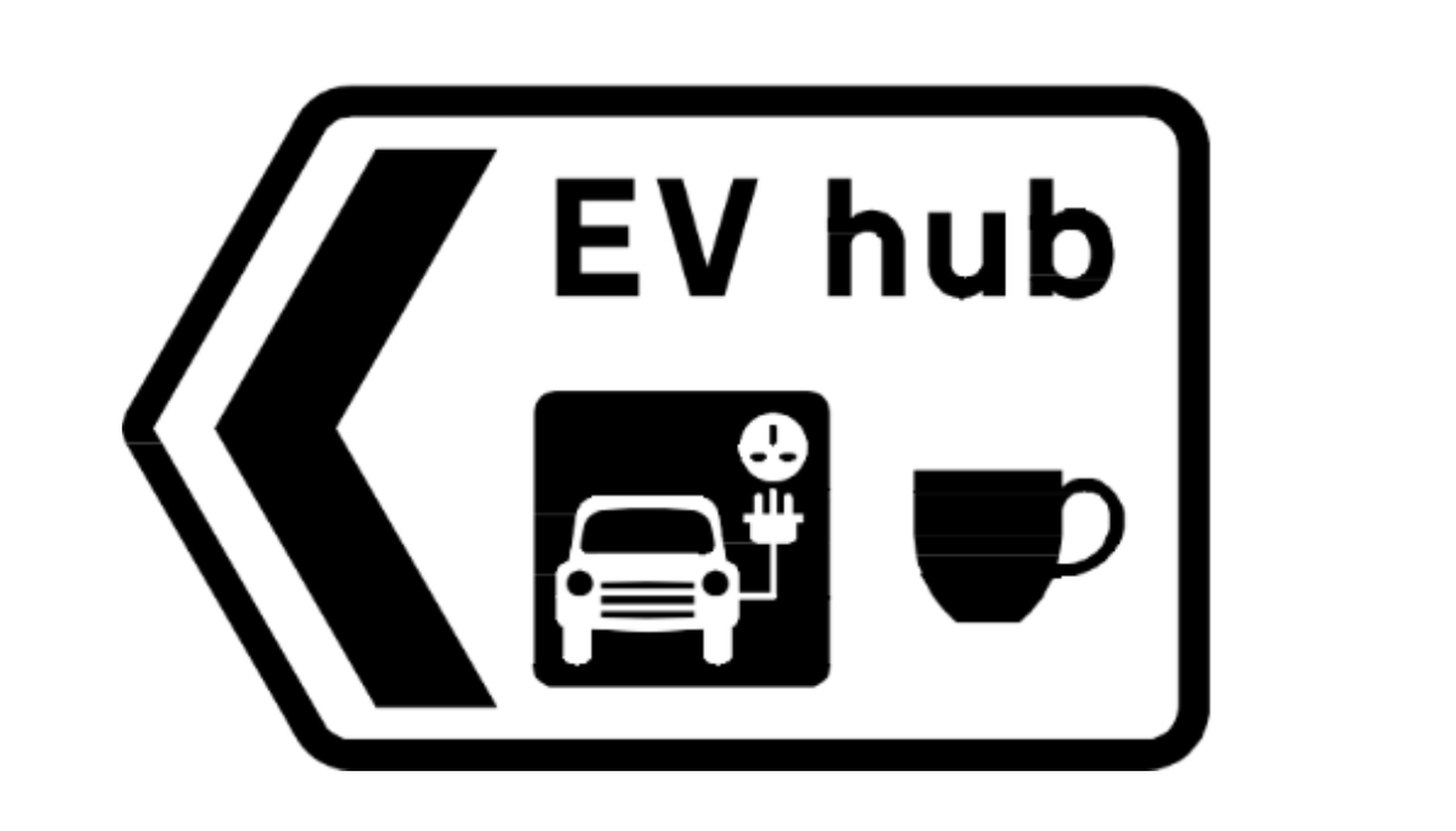Figure 6.4 – Sign at the entrance to an EV hub
