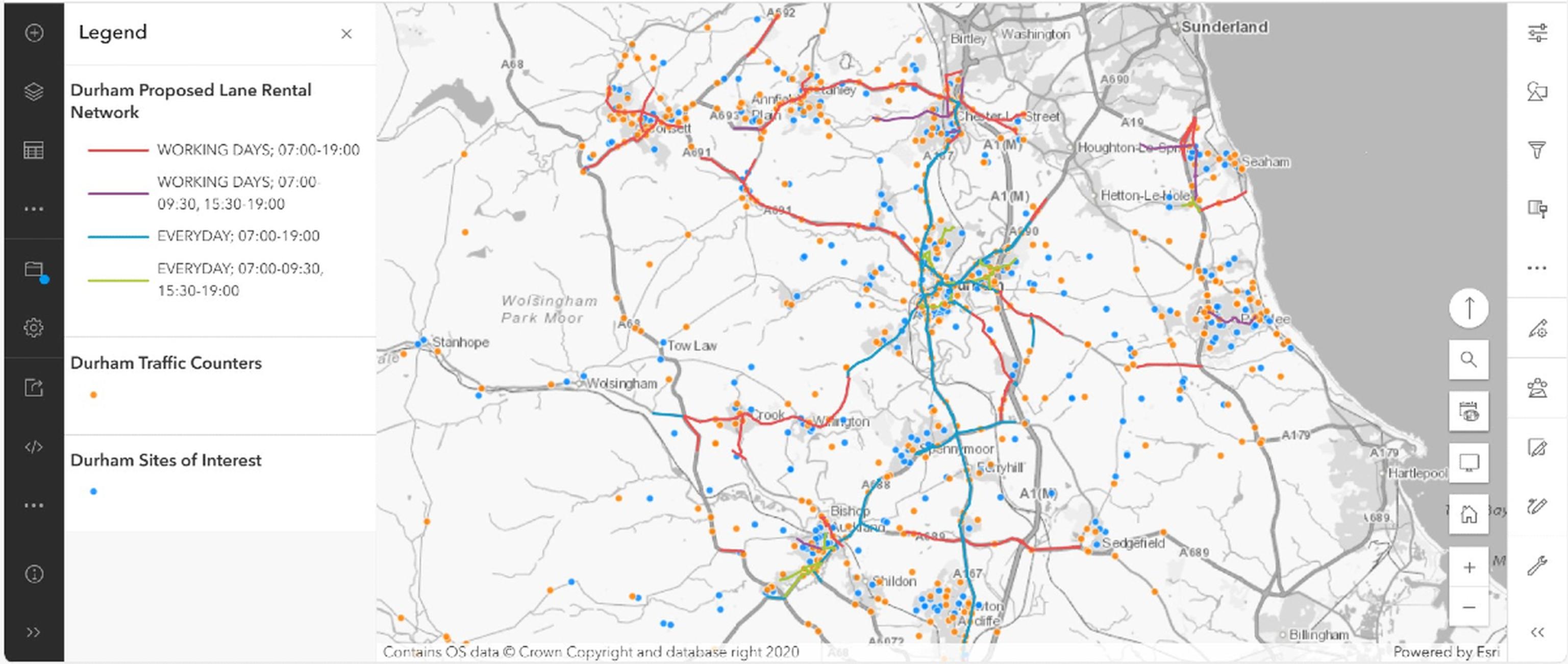 Developing a lane rental scheme for County Durham