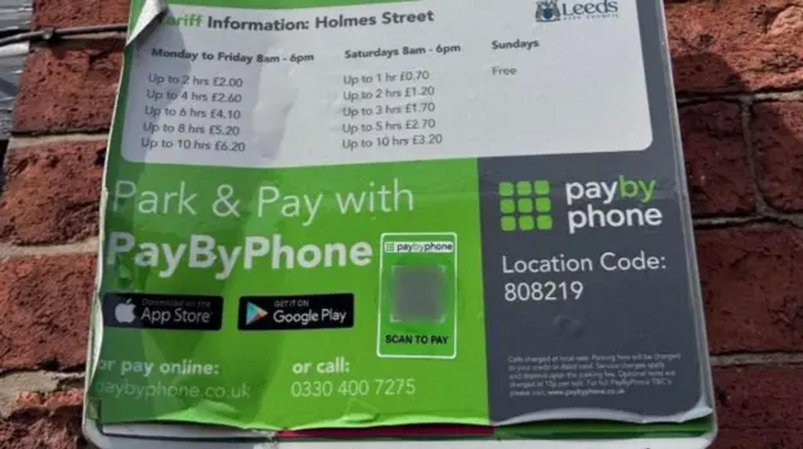 Frauders are using fake QR codes to steal money from drivers parking in Leeds