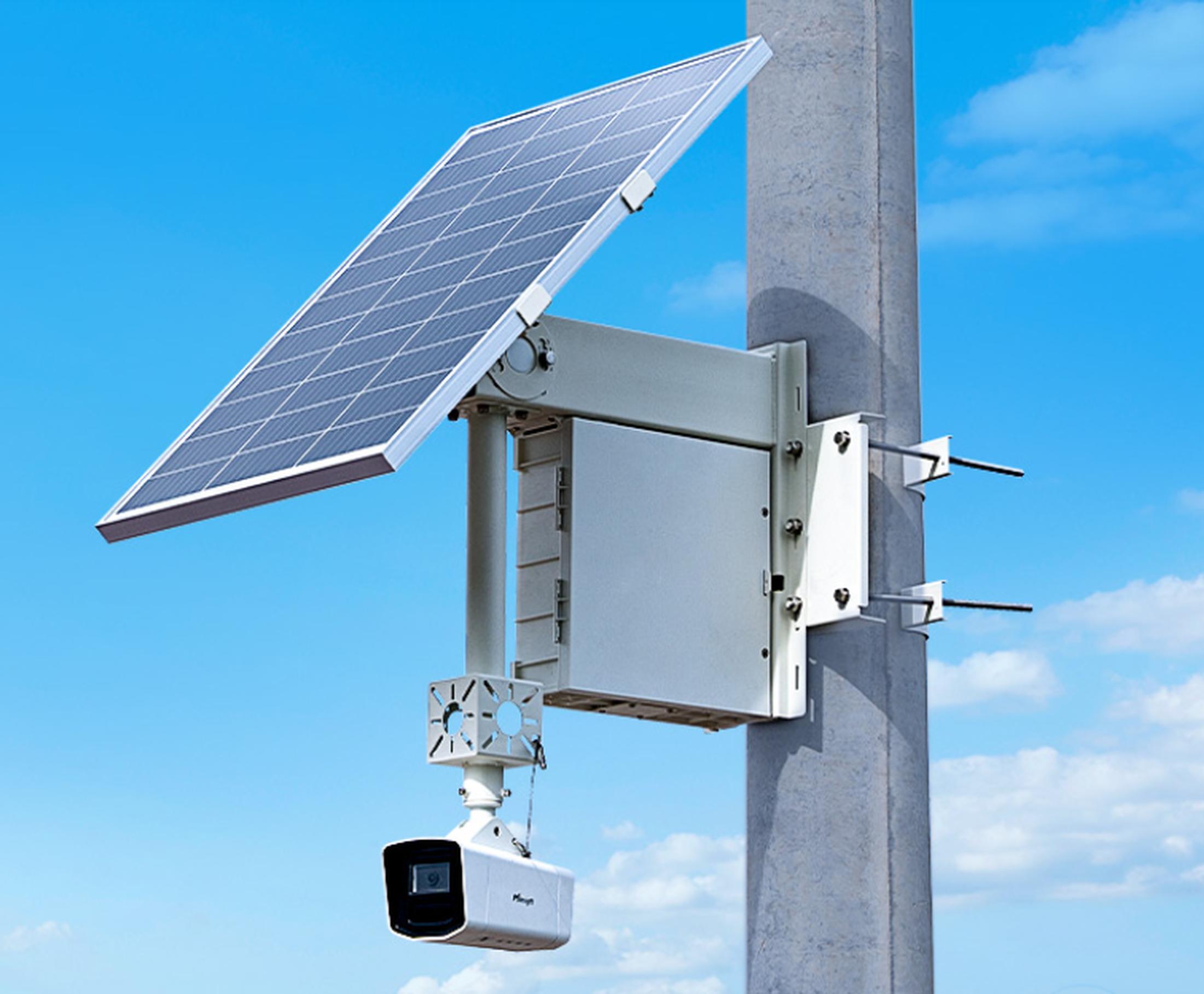 A Milesight 4G solar-powered camera