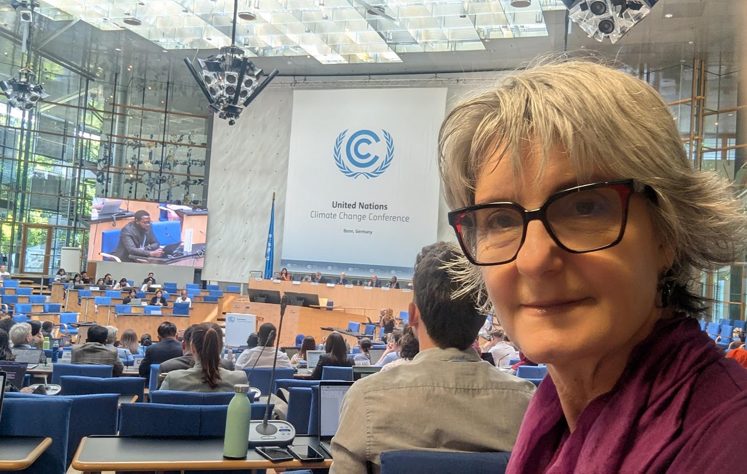 Martina Juvara at the interim climate negotiations in Bonn earlier this year