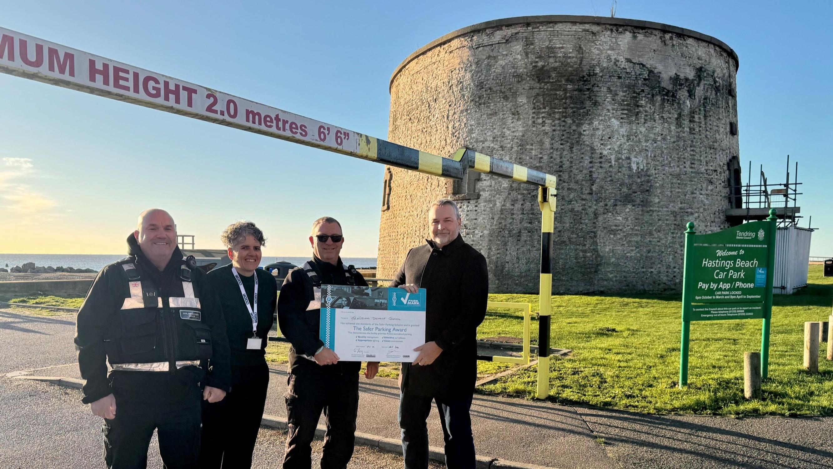 Tendring District Council receives its awards at the Hastings Avenue car park in Clacton