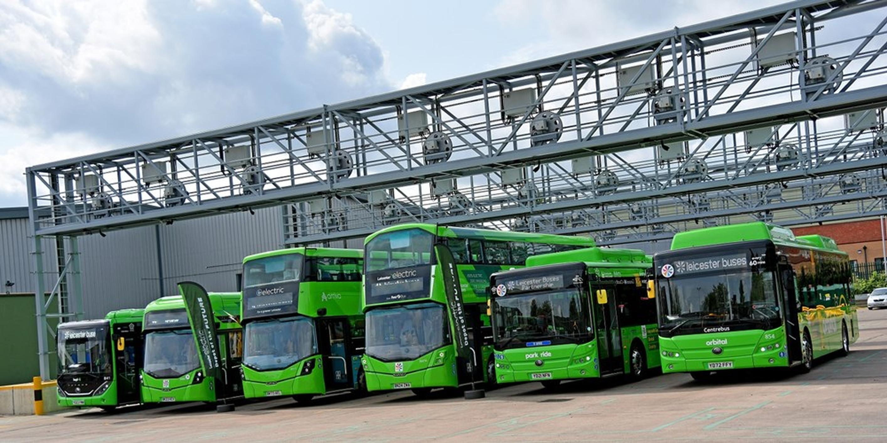 Electric buses in Leicester
