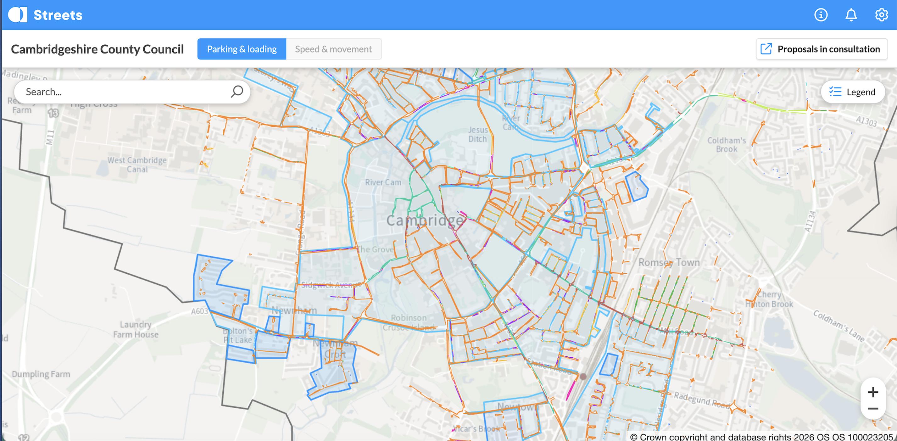Cambridgeshire as data in AppyWay’s Street Module