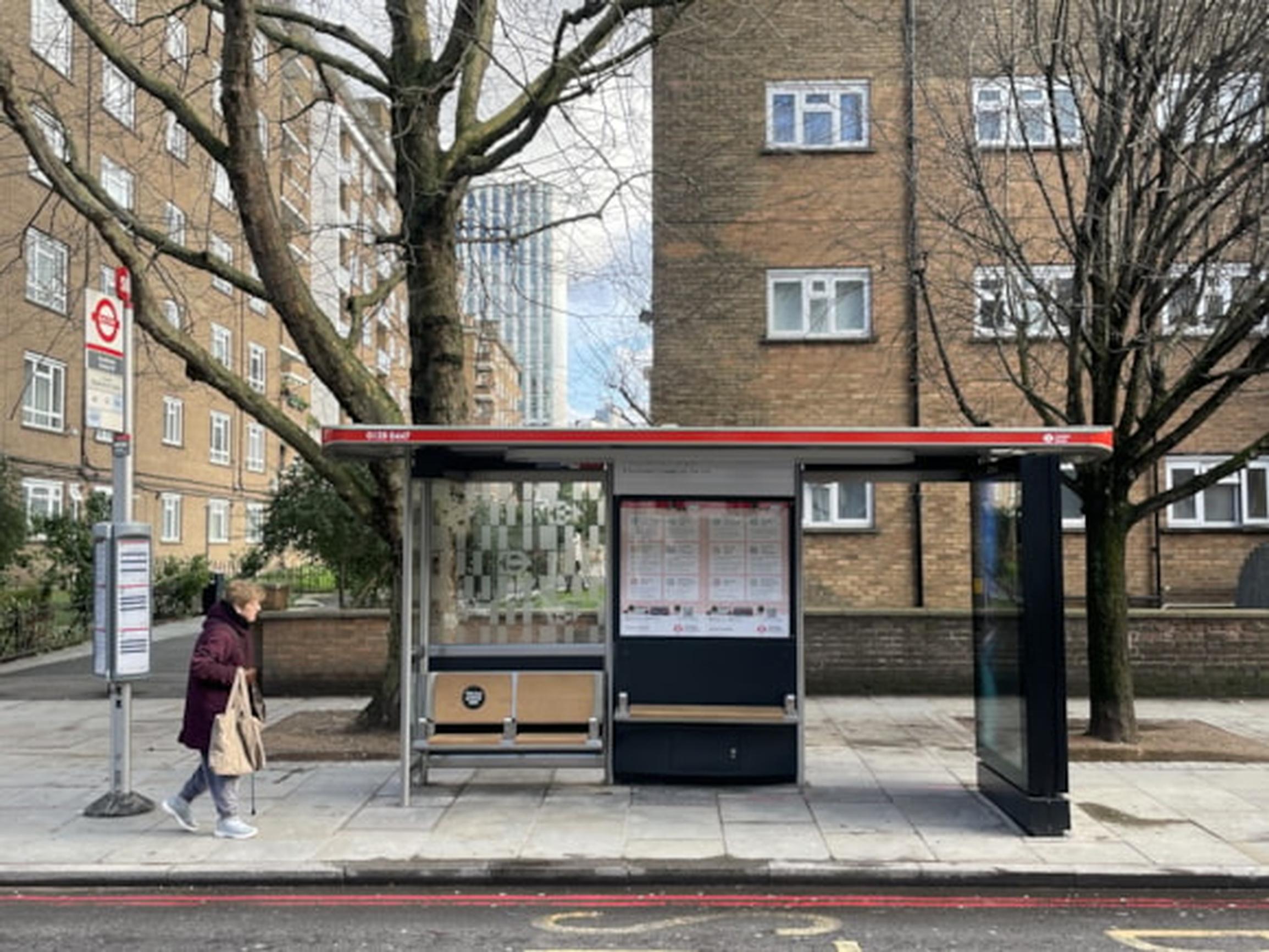 TfL trials new designs for bus shelters