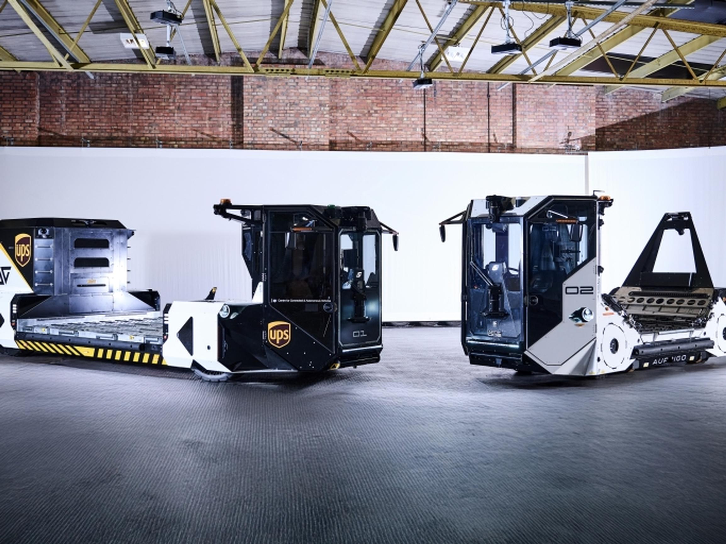 Aurrigo`s Auto-Cargo and Auto-Dolly Tug vehicles