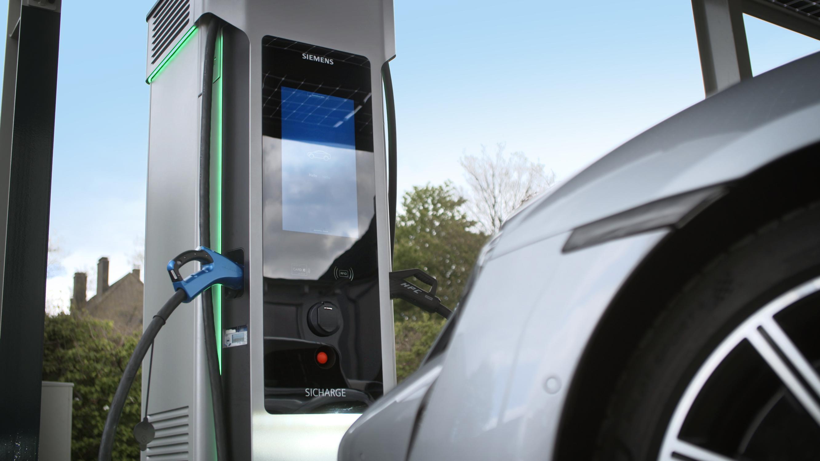 A Siemens EV chargepoint