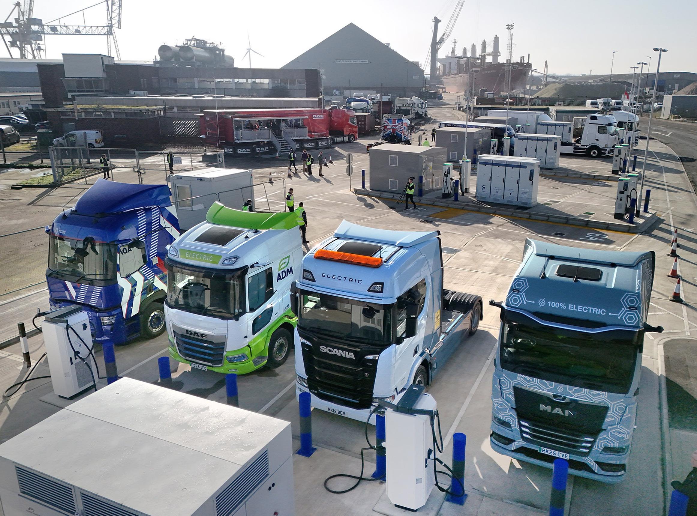 The Port of Tilbury eHGV charging hub