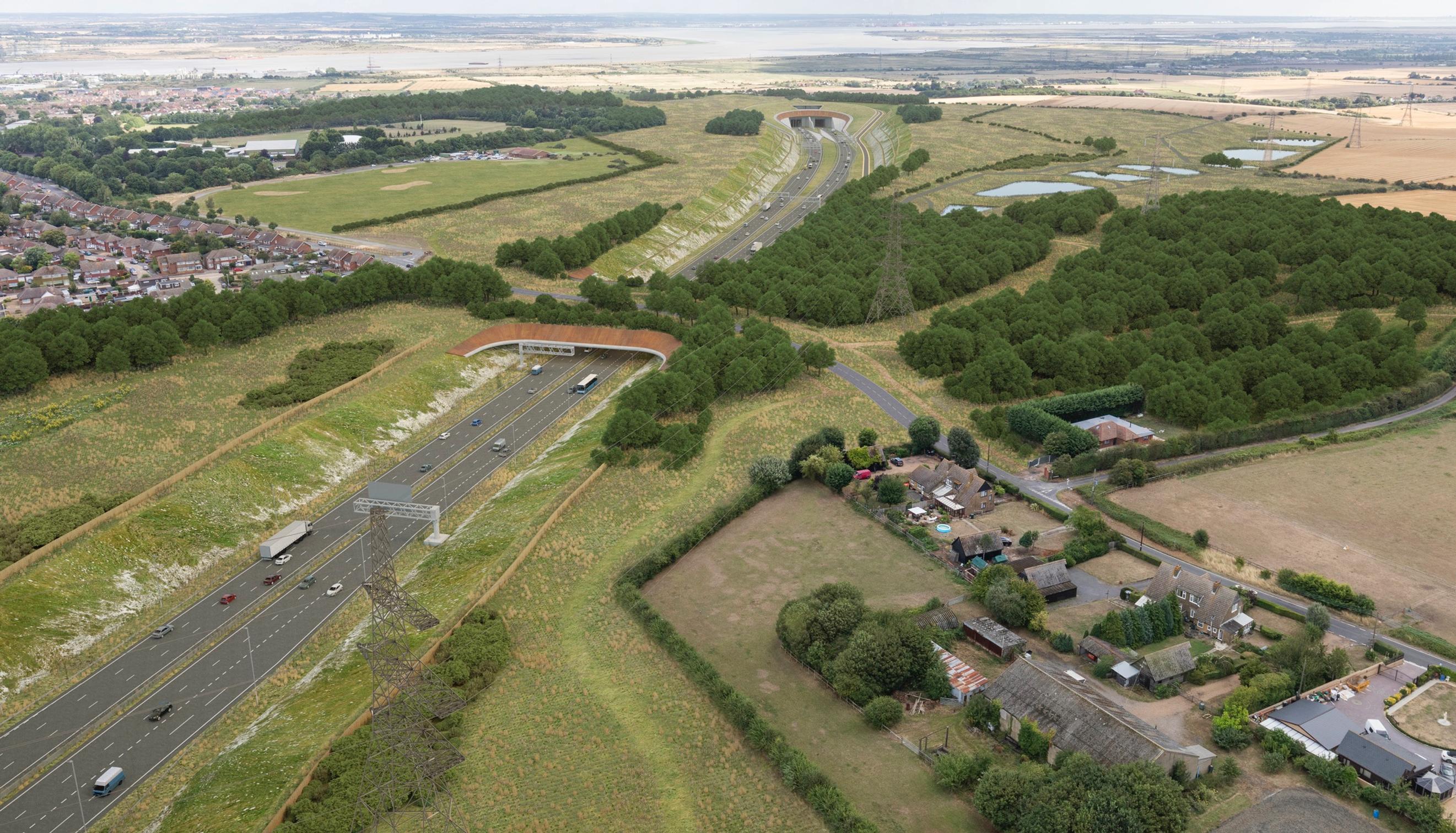 Artist’s impression of the tunnel’s southern approach