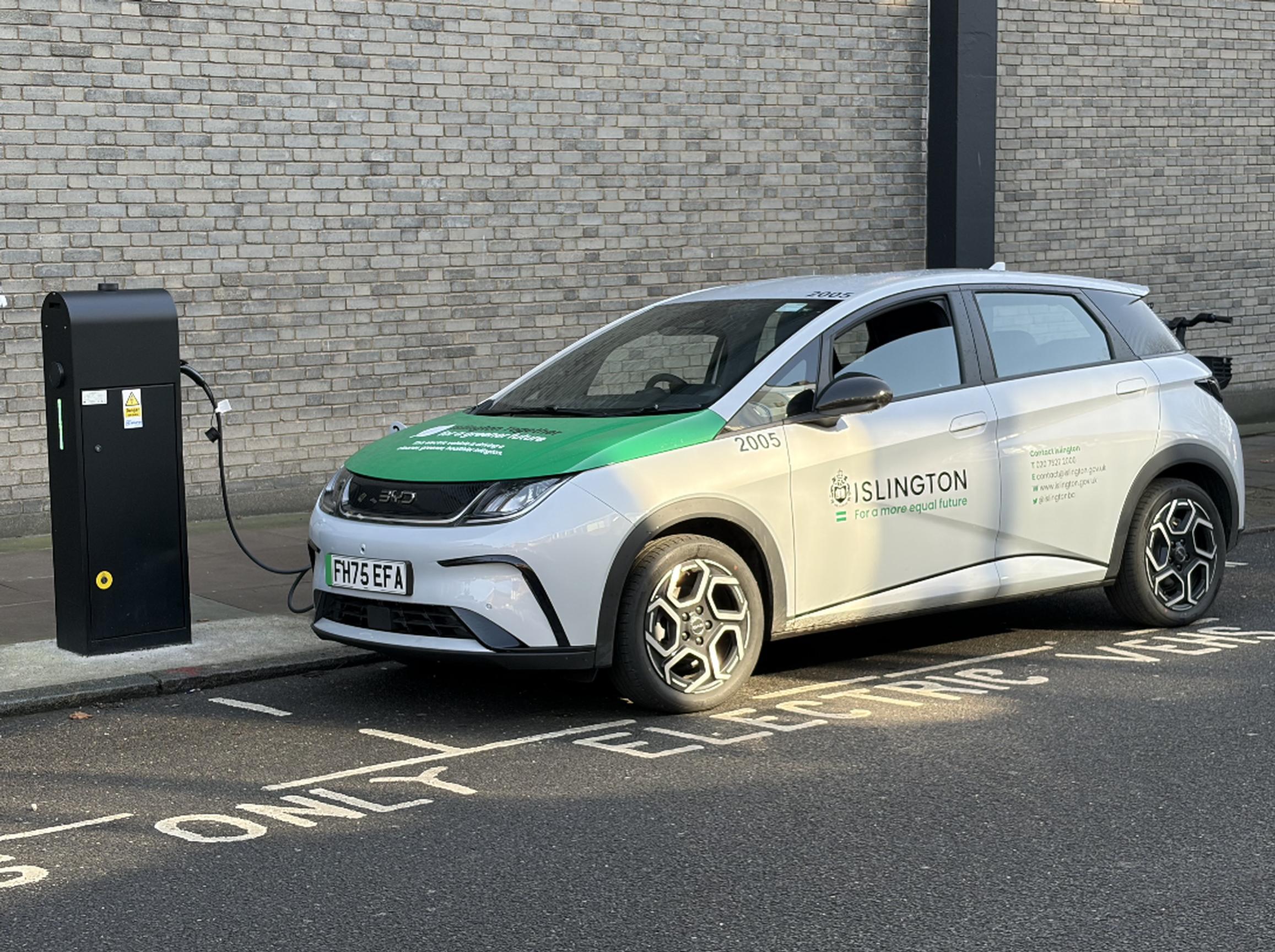 An EV charging in Islington