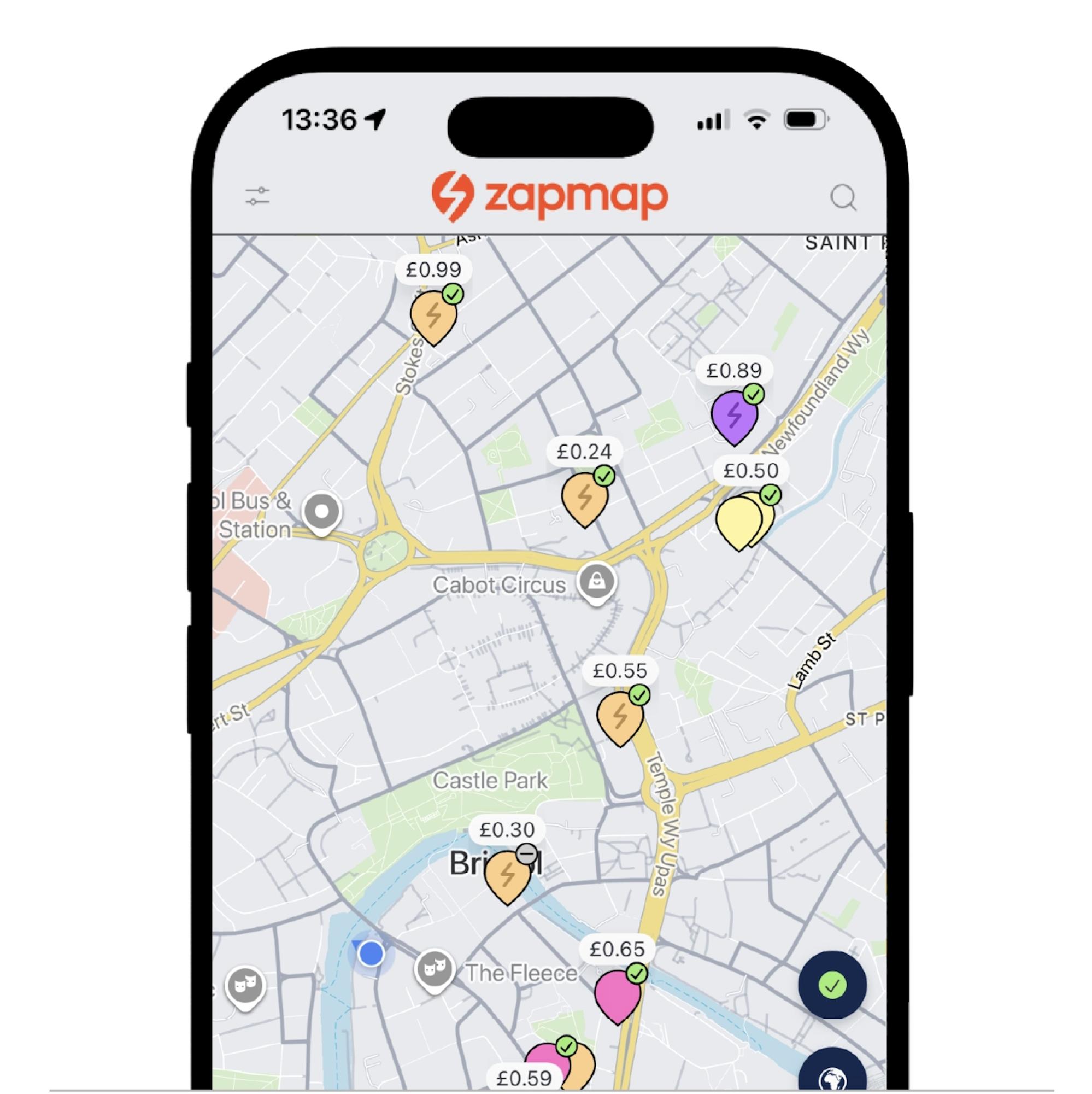 Zapmap adds live prices to map