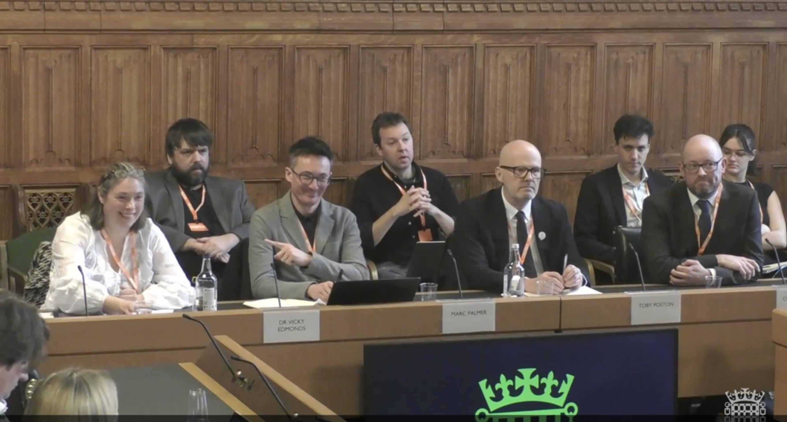 EVA England’s Vicky Edmonds alongside Autotrader’s Marc Palmer, BVLRA’s Toby Poston and ECIU’s Colin Walker at the Transport Select Committee Supercharging the EV transition session