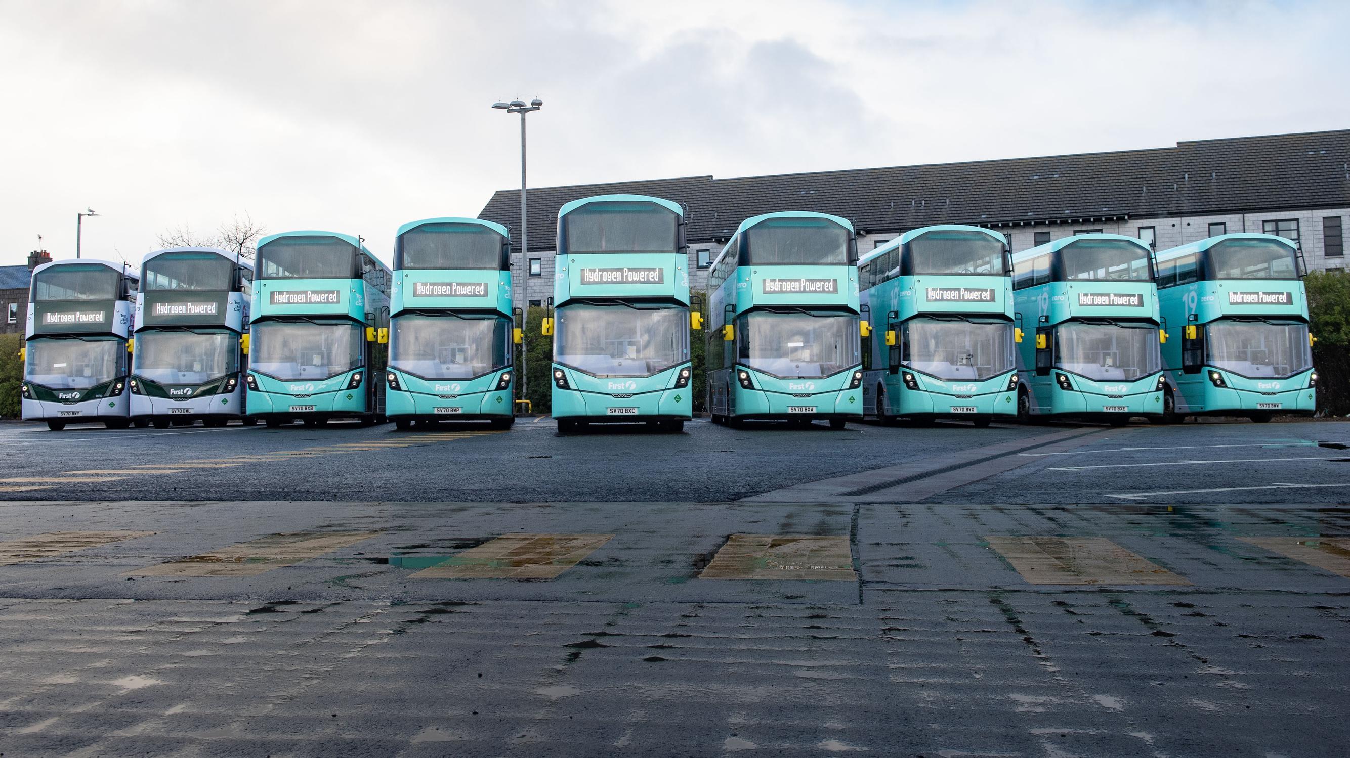Unfulfilled expectations: Aberdeen’s fleet of hydrogen buses was launched by First Bus in 2021