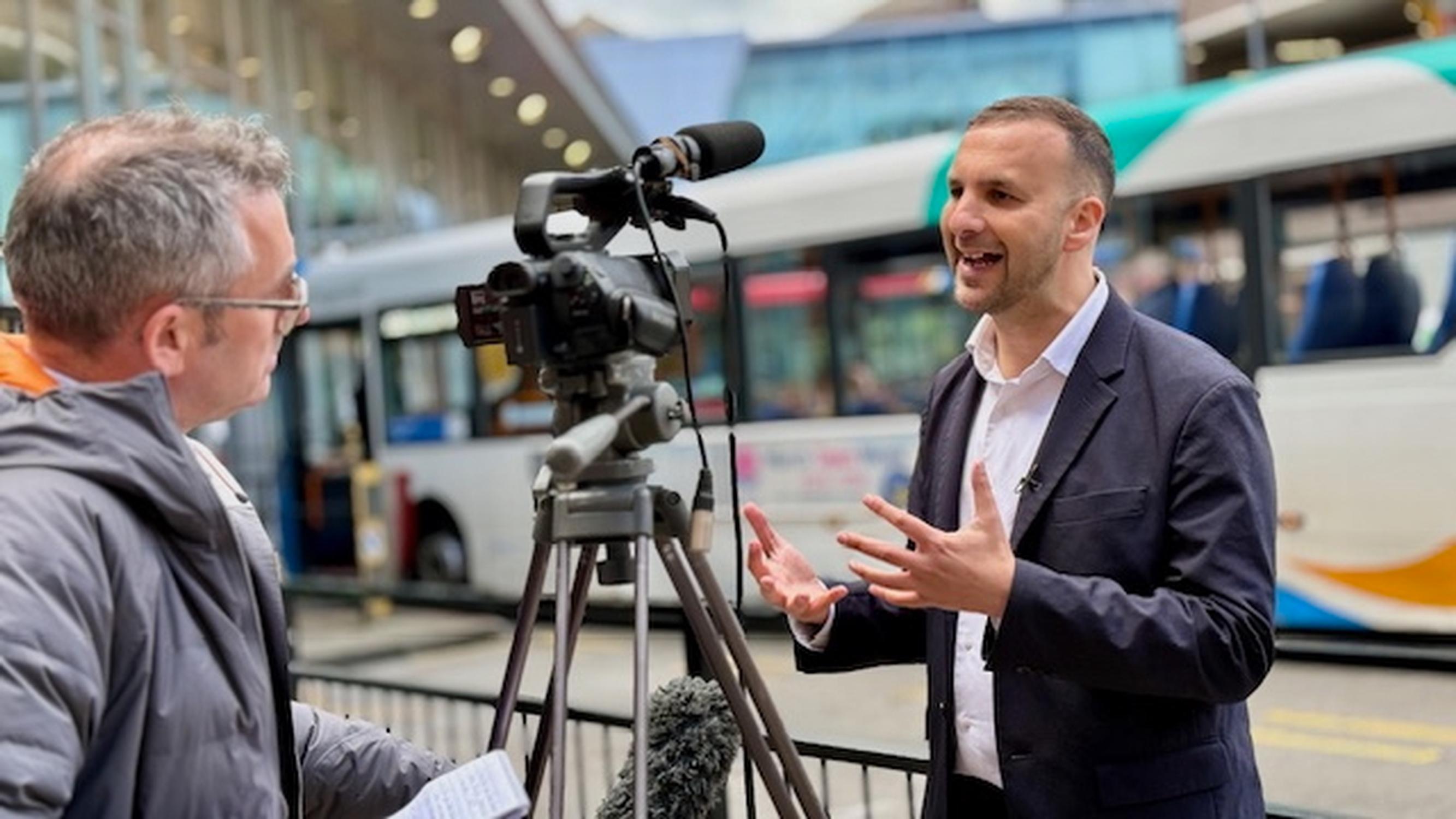 Zack Polanski: Money goes to private companies and corporations, rather than vital public services, like buses, that are so necessary for the community. PIC: Carlton Reid