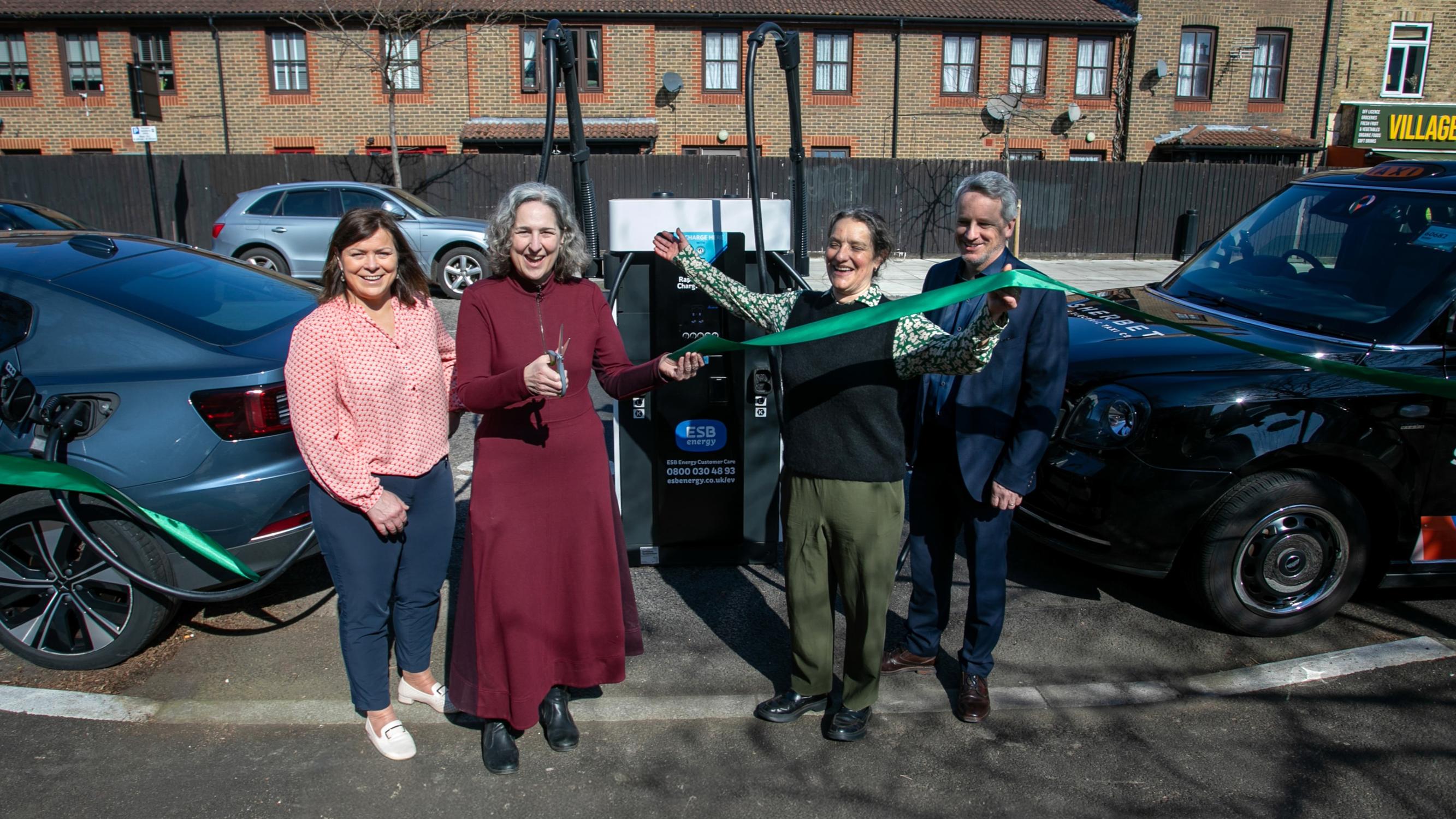 Mayor Caroline Woodley and Cllr Sarah Young with ESB`s Suzanne Ward and Francis O`Donnell
