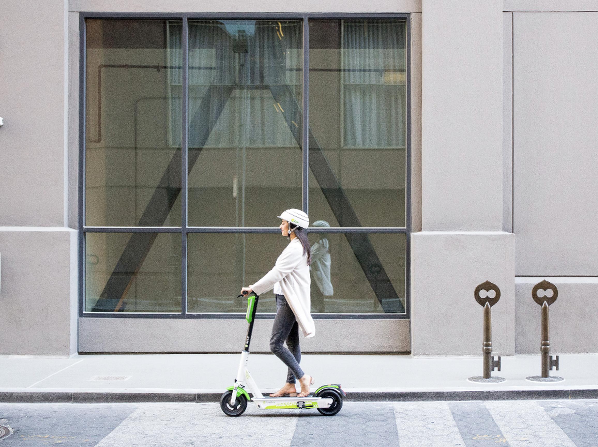 A Lime e-scooter